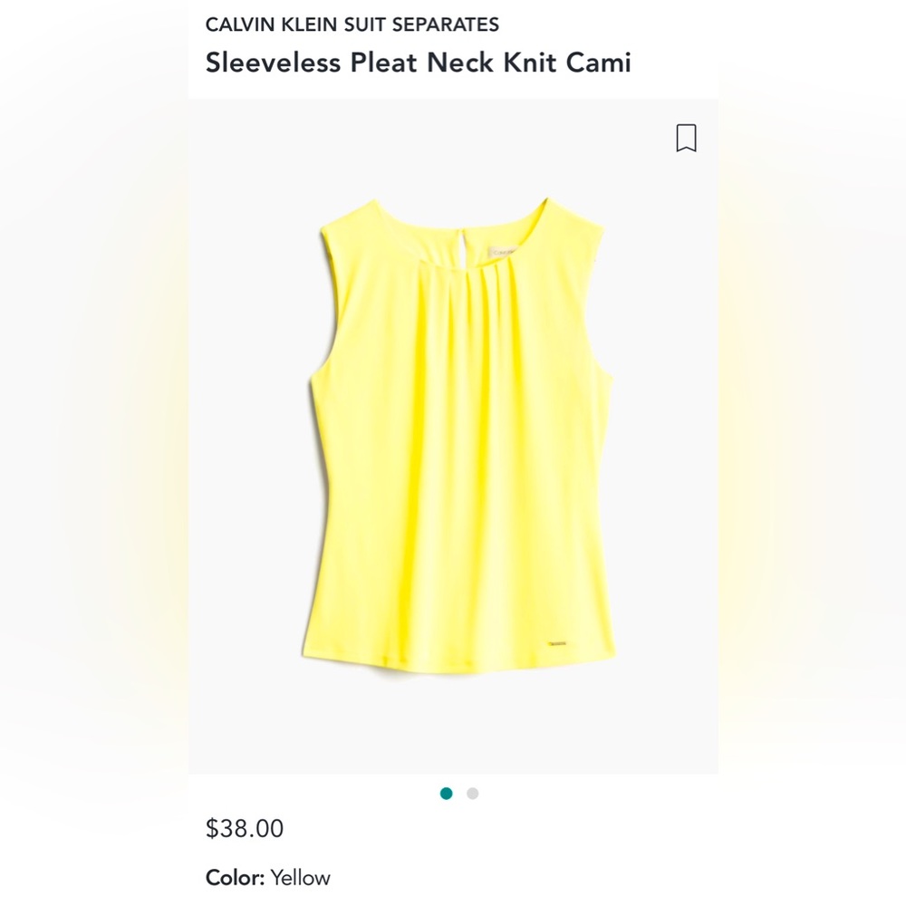 Calvin Klein Suit Separates - Pleated Neck - Yellow - XL - never worn!!